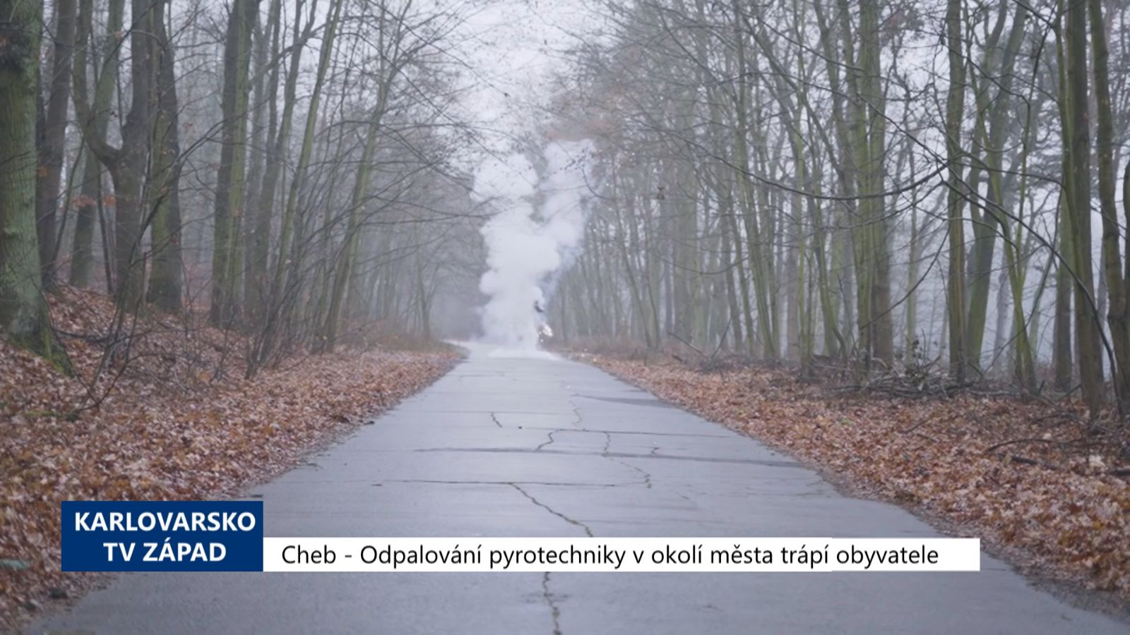 Cheb: Odpalování pyrotechniky v okolí města trápí obyvatele (TV Západ)