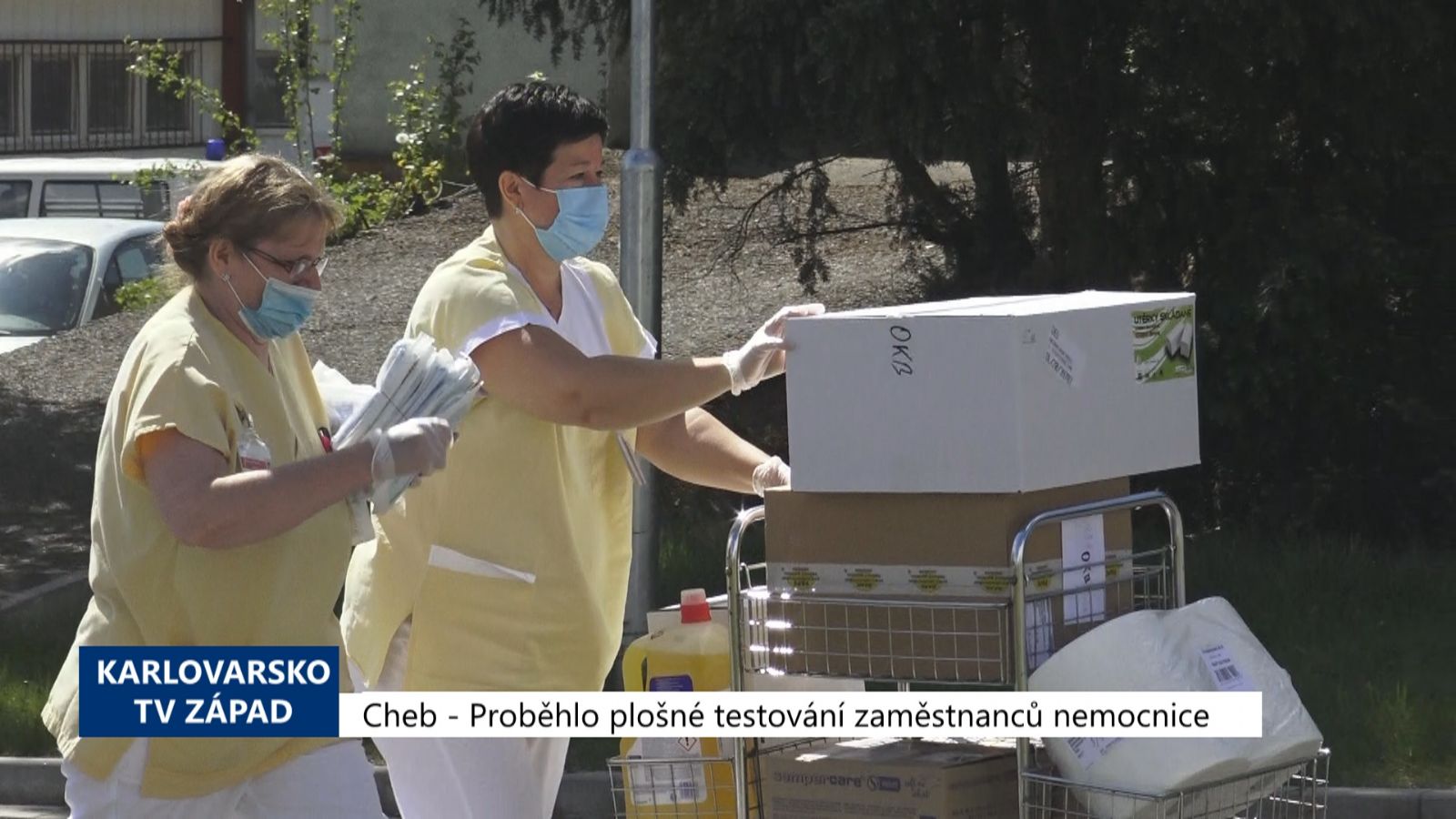 Cheb: Proběhlo plošné testování zaměstnanců nemocnice (TV Západ)