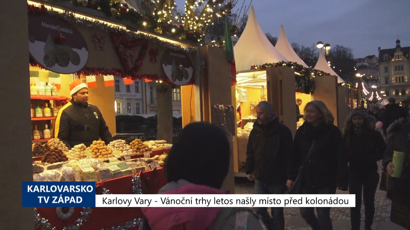 Karlovy Vary: Vánoční trhy letos našly hlavní místo před kolonádou (TV Západ)