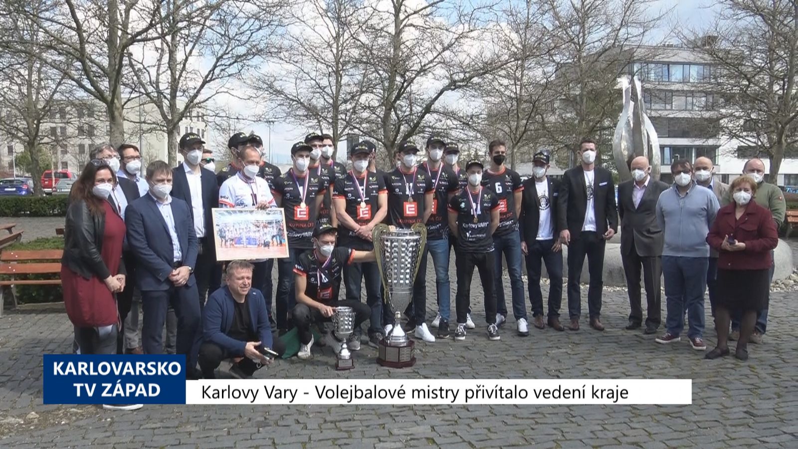 Karlovy Vary: Volejbalové mistry přivítalo vedení kraje (TV Západ)