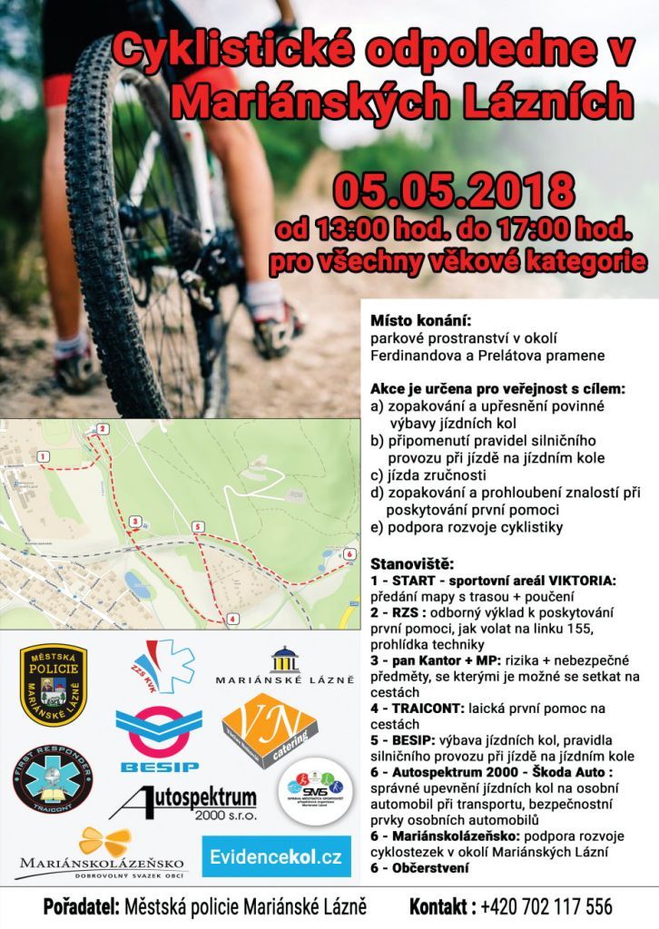 Mariánské Lázně: V květnu se bude konat Cyklistické odpoledne