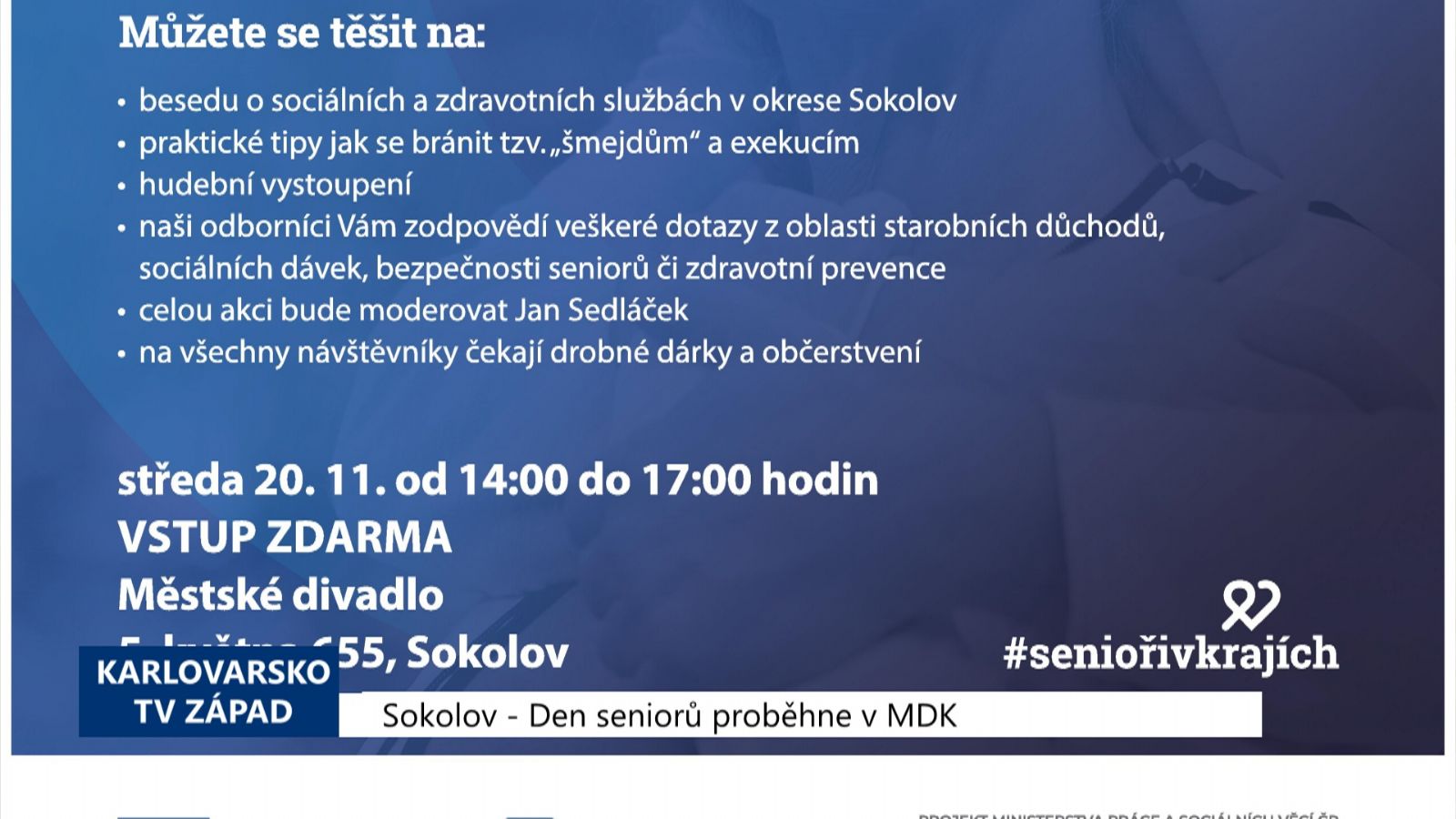 Region: Den seniorů proběhne v MDK (TV Západ)