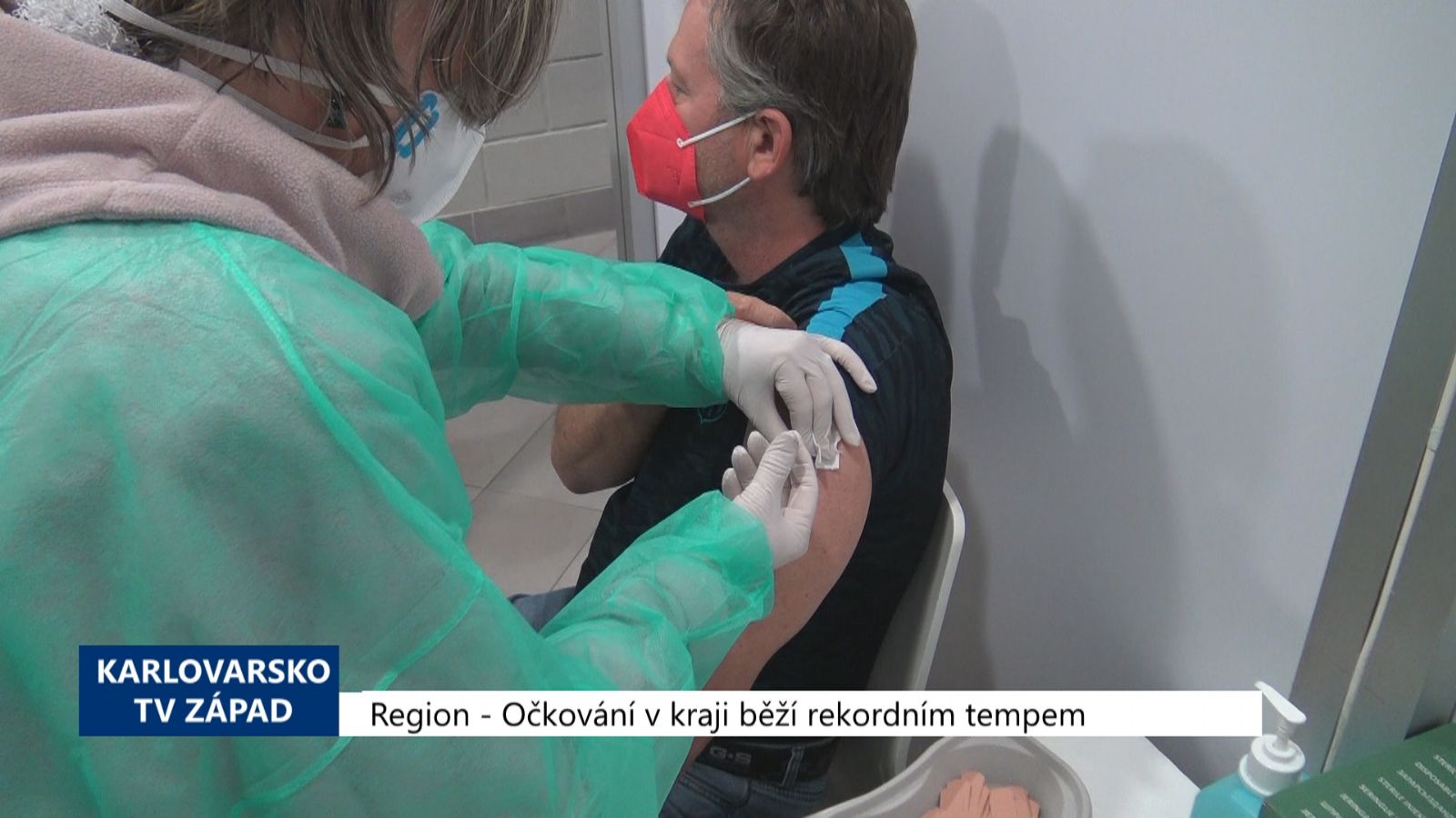 Region: Očkování v kraji běží rekordním tempem (TV Západ)