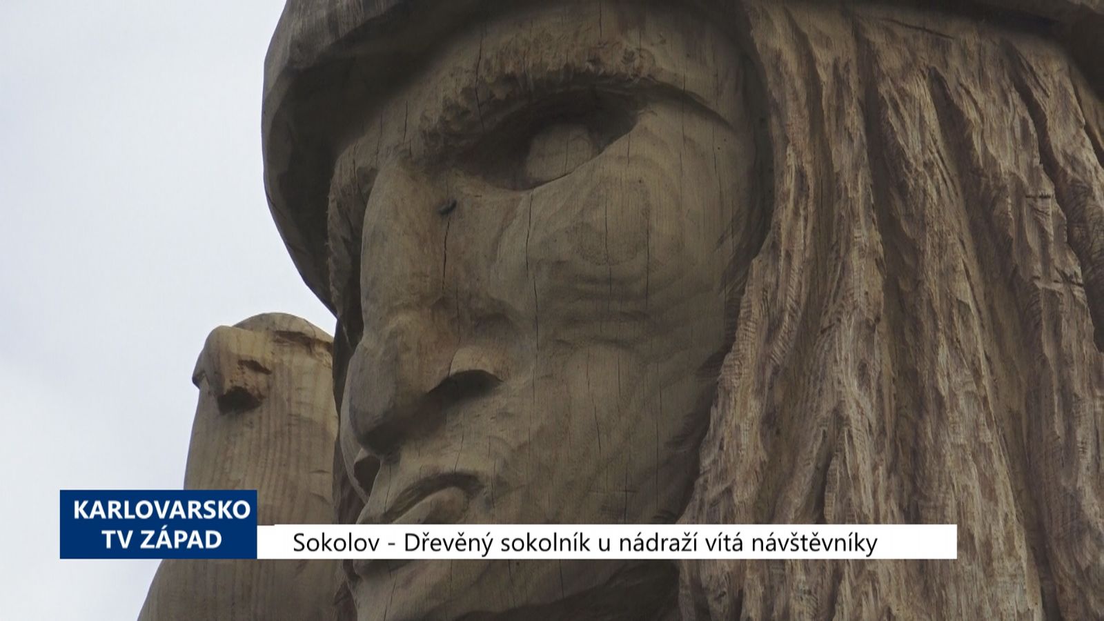 Sokolov: Dřevěný sokolník u nádraží vítá návštěvníky (TV Západ)