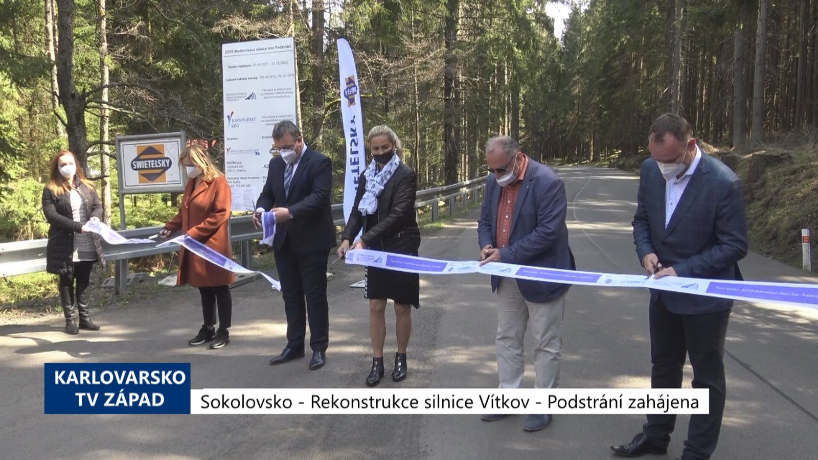 Sokolovsko: Rekonstrukce silnice Vítkov - Podstrání zahájena (TV Západ)